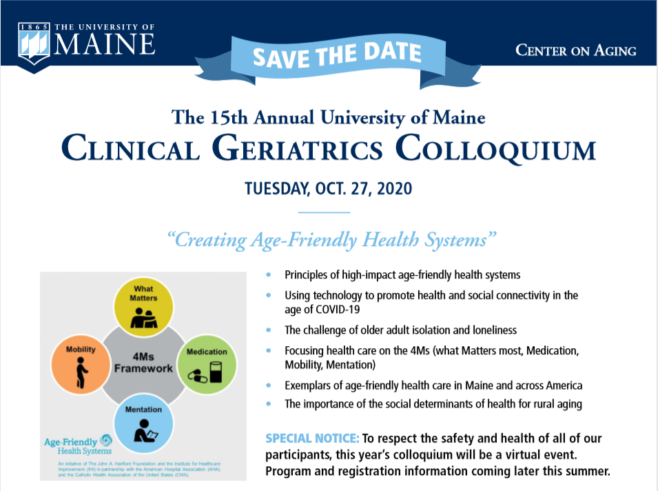 Events For Health Professionals AgingME Geriatrics